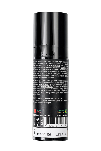 Съедобный гель с эффектом вибрации со вкусом коктейля секс на пляже DUAL VIBE! KISSABLE (15 мл)