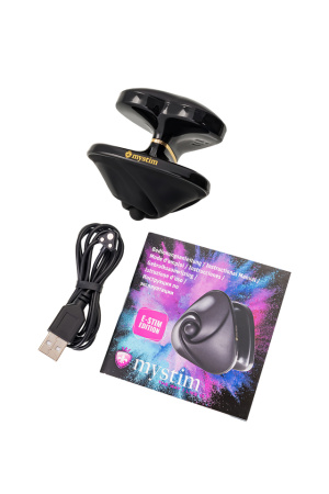 Вибратор с электростимуляцией черный Mystim Heart ́s Desire