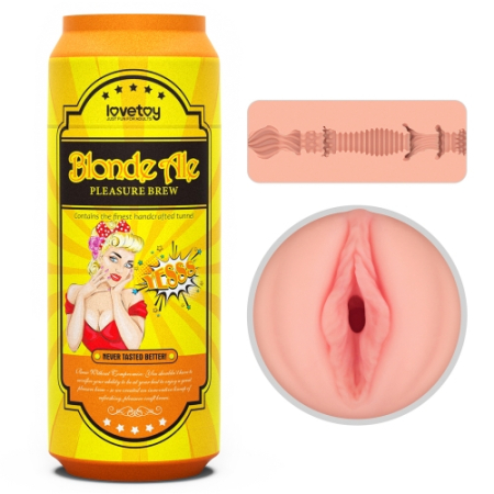 Мастурбатор-вагина в банке LoveToy Pleasure Brew Masturbator-Blond Ale