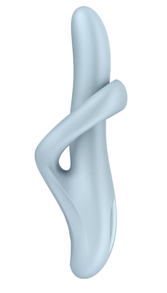 Нагревающий вибратор-кролик c ротацией голубой ﻿Heat Flex 4 Satisfyer 