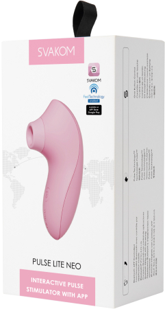 Мембранно-волновой клиторальный стимулятор перезаряжаемый розовый SVAKOM Pulse Lite Neo