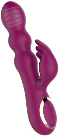 Перезаряжаемый вибратор-кролик с массажем бусинами AN Stamen