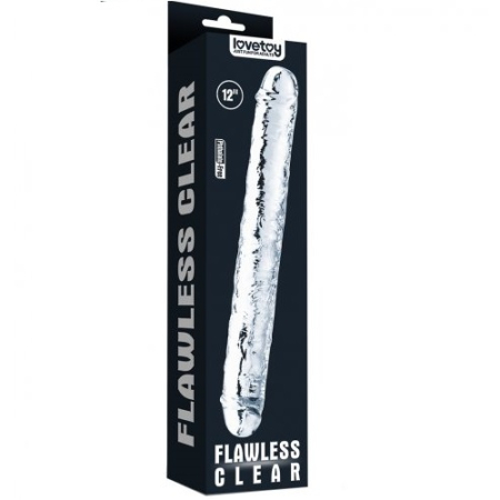 Двойной фаллоимитатор Lovetoy Flawless Clear Double Dildo 30 см