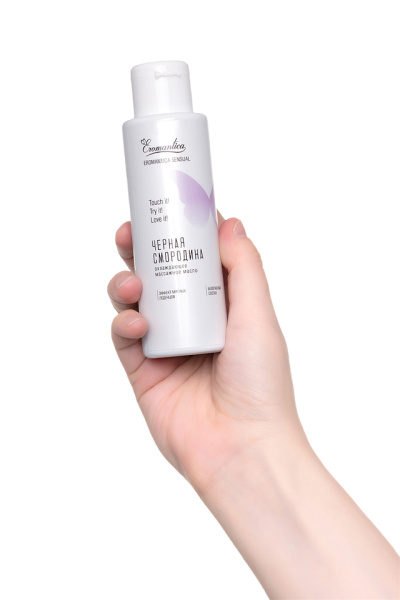 Охлаждающее массажное масло Eromantica "Черная смородина" (110 мл)