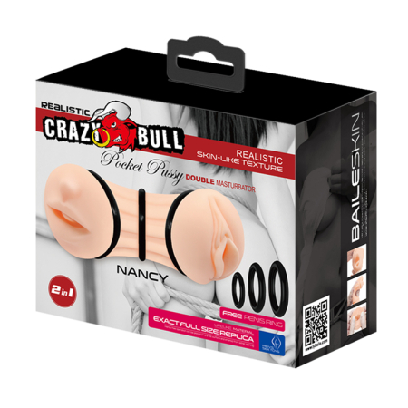 Реалистичный мастурбатор ротик и вагина Crazy bull Nancy