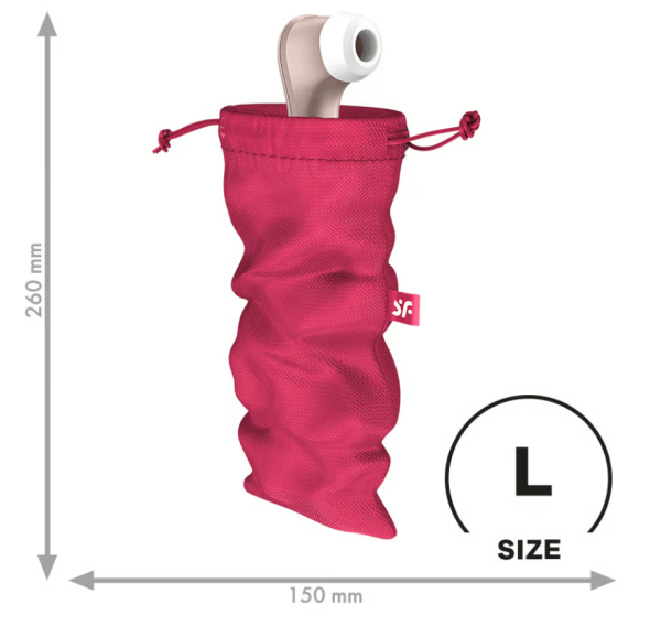 Мешочек для хранения секс игрушек розовый Treasure Bag, L Satisfyer 
