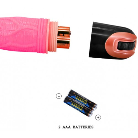 Реалистичный вибратор розового цвета Baile 22 см