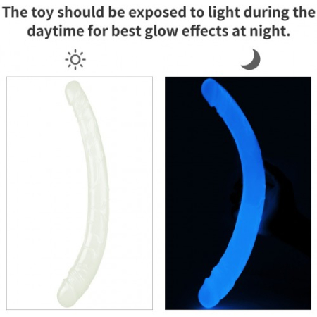 Двойной фаллоимитатор светящийся в темноте Lumino Play Double Dildo 37 см