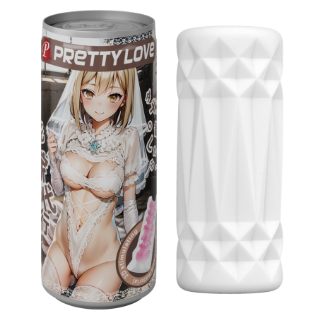 Мастурбатор с рельефом в банке белый Pretty Love