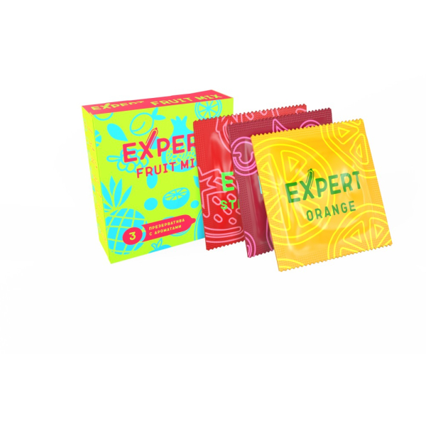 Презервативы фруктовые ароматизированные EXPERT Fruit Mix (3 шт)