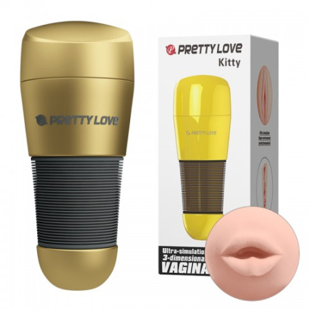 Мастурбатор-ротик в колбе Pretty Love Kitty