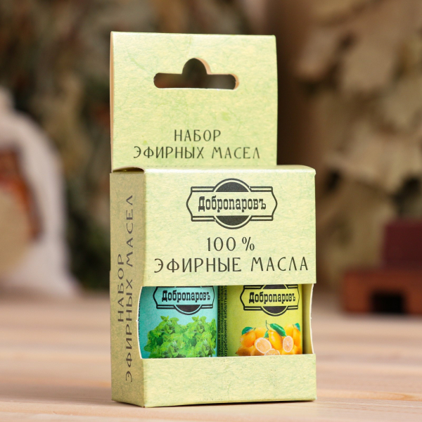 Набор эфирных масел "Лимон, Мята" Добропаровъ (2 шт*17 мл)