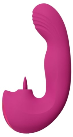 Перезаряжаемый вибратор для точки G с язычком розовый Yumi