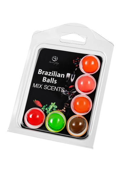 Массажное масло микс ароматов Secret Play Brazilian Balls (6х4 г)