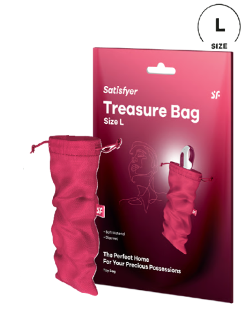 Мешочек для хранения секс игрушек розовый Treasure Bag, L Satisfyer 