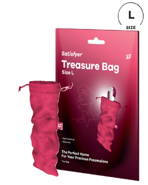 Мешочек для хранения секс игрушек розовый Treasure Bag, L Satisfyer 