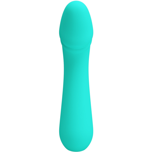 Перезаряжаемый гибкий вибратор для точки G Pretty Love Cetus Super Soft Silicone бирюзовый