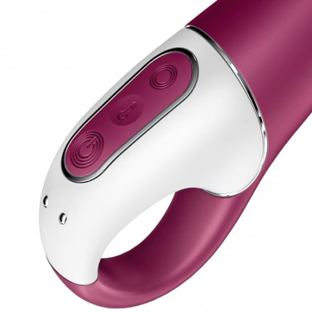 Смарт-вибратор с функцией нагрева бордовый Big Heat Satisfyer