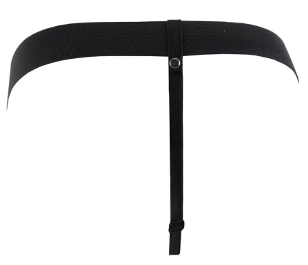 Фаллопротез с вибрацией перезаряжаемый с мошонкой Hollow Rechargeable Strap-on with Balls 11"