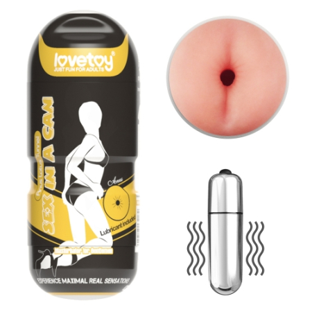 Мастурбатор в колбе попка Sex In A Can Anus Stamina Tunnel с вибрацией