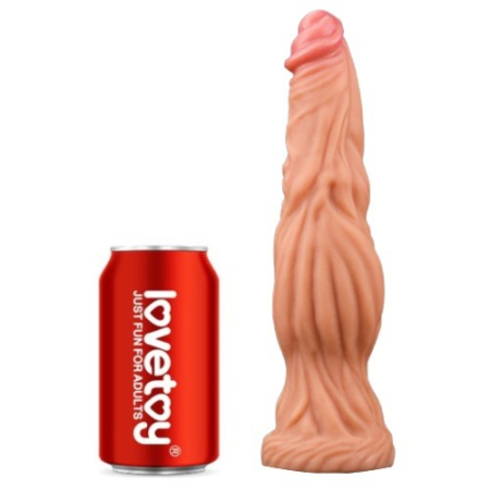 Фаллоимитатор с ярко выраженным рельефом Lovetoy Dual layered Platinum Silicone Cock 25 см