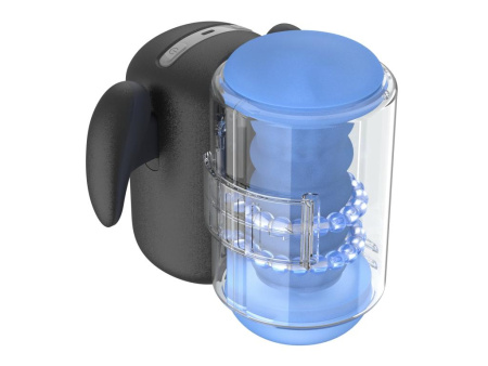 Инновационный робот-мастурбатор с массажем бусинами Black Knight