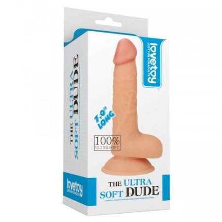 Реалистичный фаллоимитатор на присоске The Ultra Soft Dude 18 см