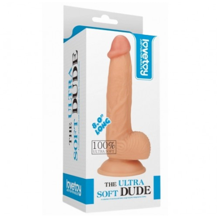 Реалистичный фаллос на присоске The Ultra Soft Dude 20 см