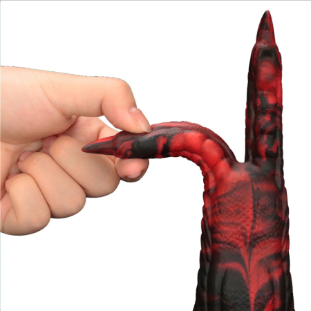 Вибратор в форме лапы с двумя когтями - Double-Claw Vibrating Silicone Dildo Savage Charm 10 режимов вибрации