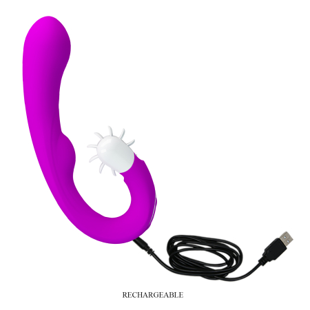 Перезаряжаемый вибратор-кролик Pretty Love Magic Tongue