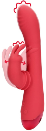 Перезаряжаемый вибратор-кролик для точки G красный Swinging Rabbit G-Spot