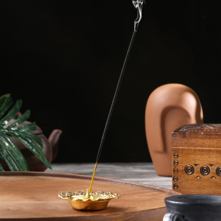 Подставка для любых благовоний "Дружба" золотистая