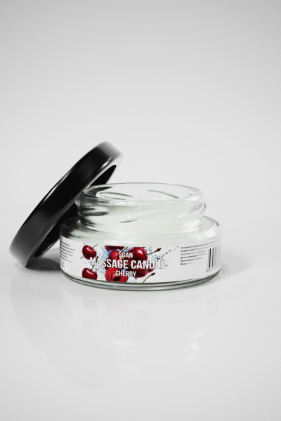 Массажная свеча с кокосовым воском и эфирными маслами "Спелая вишня" SGAN (50 мл)