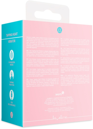 Перезаряжаемый вибратор-сердце с функцией пульсации розовый Tapping Heart Vibrator