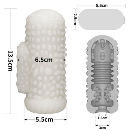 Рельефная вибронасадка на пенис Knights Ring Vibrating Dual Purpose Sleeve-Drip