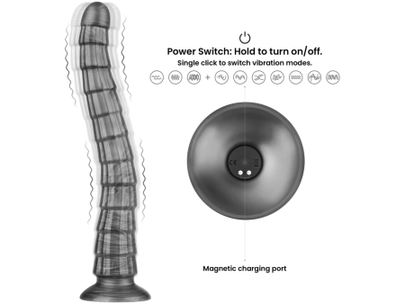 Нереалистичный вибратор Vibrax Slider 37 см