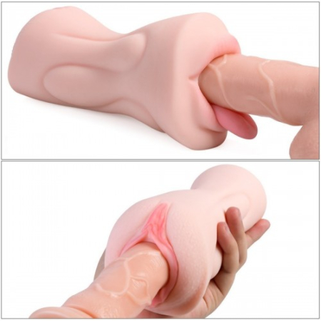 Мастурбатор вагина и ротик с зубками Vagina-Oral sex with teeth