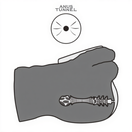 Реалистичный мастурбатор с анусом и фаллоимитатором Streetgirl's №16