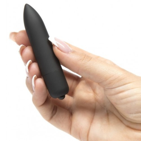 Черная вибропуля X-Basic Bullet Long Lovetoy с 10 режимами вибрации