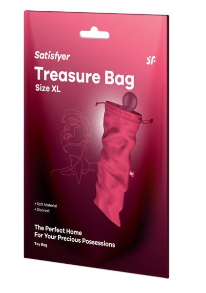 Мешочек для хранения секс игрушек розовый  Treasure Bag, XL Satisfyer