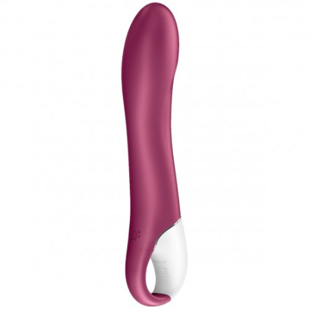 Смарт-вибратор с функцией нагрева бордовый Big Heat Satisfyer