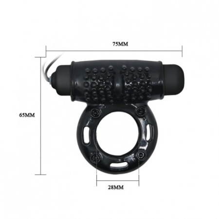 Эрекционное вибро-кольцо с дистанционным управлением Power Ring Baile