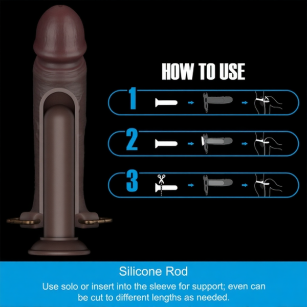 Реалистичный страпон с полым фаллоимитатором Ingen 21 см XS-M