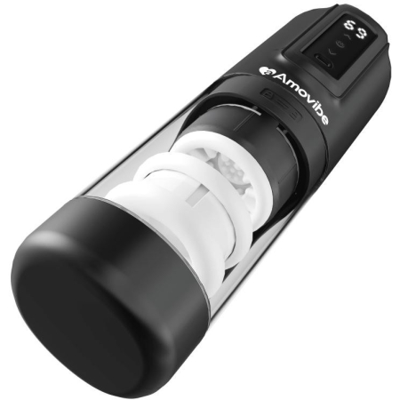 Инновационный перезаряжаемый мастурбатор с ротацией и пенетрацией Amovibe Vortex