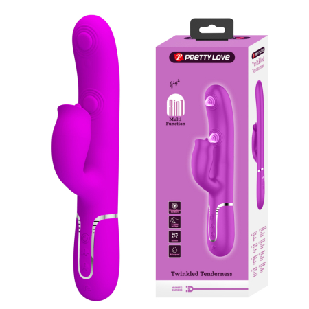 Перезаряжаемый вибратор-кролик с пульсацией Pretty Love Gigi