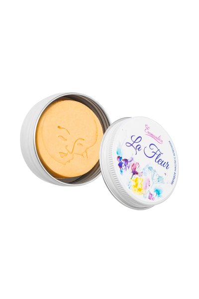 Твердое массажное масло жасмин и орхидея Eromantica "La fleur" с блеском (20 г)