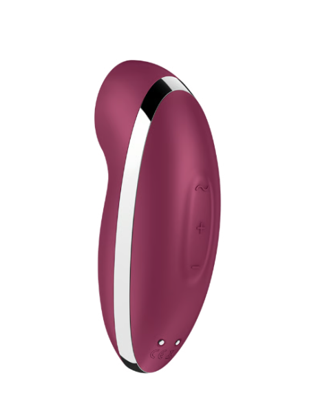 Клиторальный вибростимулятор с пульсацией бордовый Tap аnd Climax 2 Satisfyer 