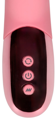 Перезаряжаемый вибратор-кролик с вращающимися бусинами розовый Rotating Beads