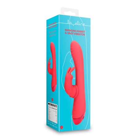 Перезаряжаемый вибратор-кролик для точки G красный Swinging Rabbit G-Spot