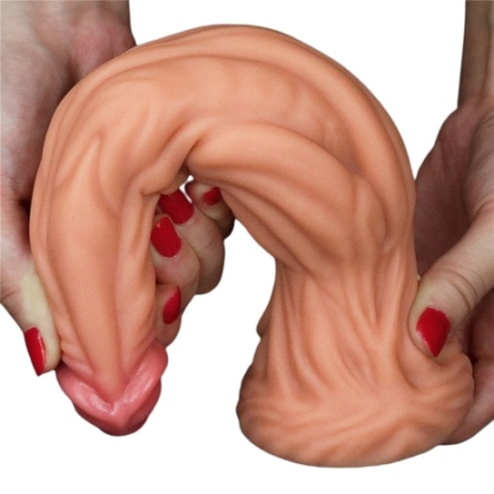 Фаллоимитатор с ярко выраженным рельефом Lovetoy Dual layered Platinum Silicone Cock 25 см